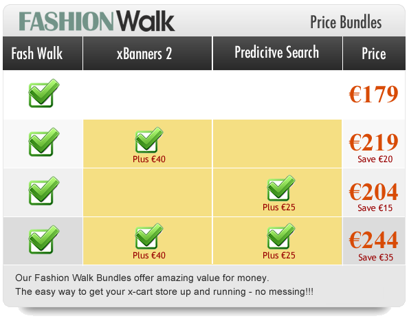 Fashion Walk Price Bundles